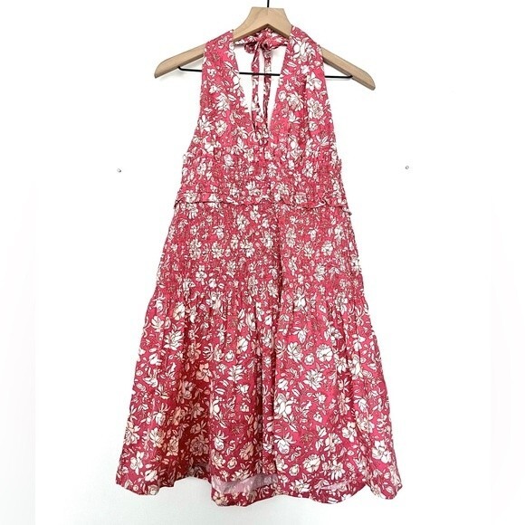 NWT J. Crew Smocked Halter Dress in Tossed Floral Print - Picture 2 of 7